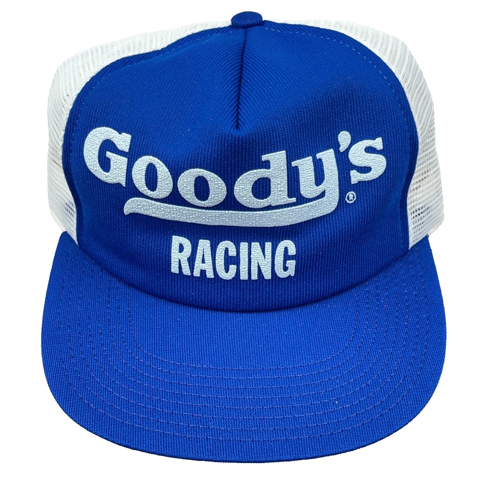 Vintage Goodys Racing Trucker Hat Cap Made In USA 80s 90s Headache Powder Blue